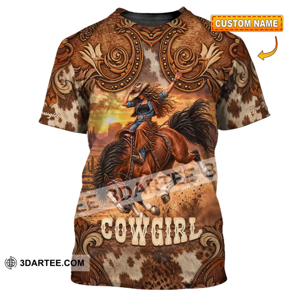 Women Shirt - Custom Horse Girl Cowgirl Shirt - T-shirt