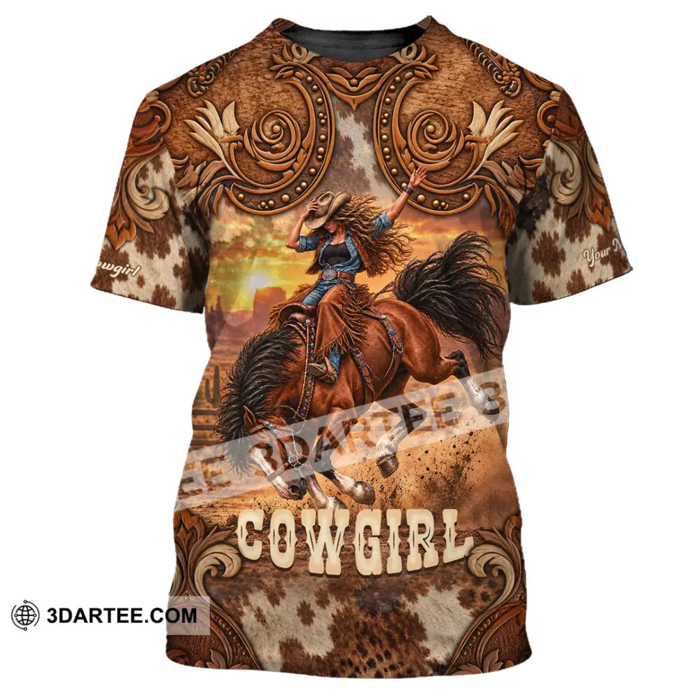 Women Shirt - Custom Horse Girl Cowgirl Shirt - T-Shirt / S - T-shirt