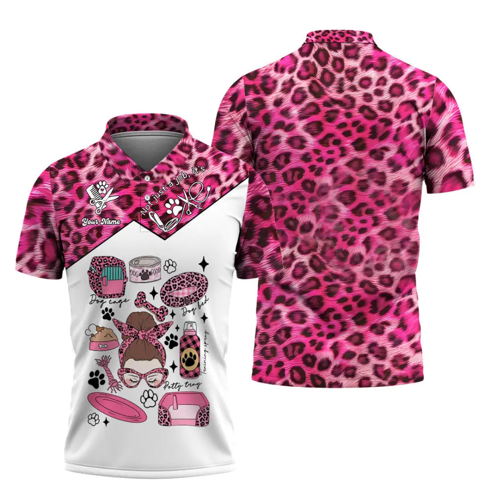 Women Shirt - Custom It’s Not Just A Job It’s Love Pet Groomer Shirt Polo Shirt / S T-shirt