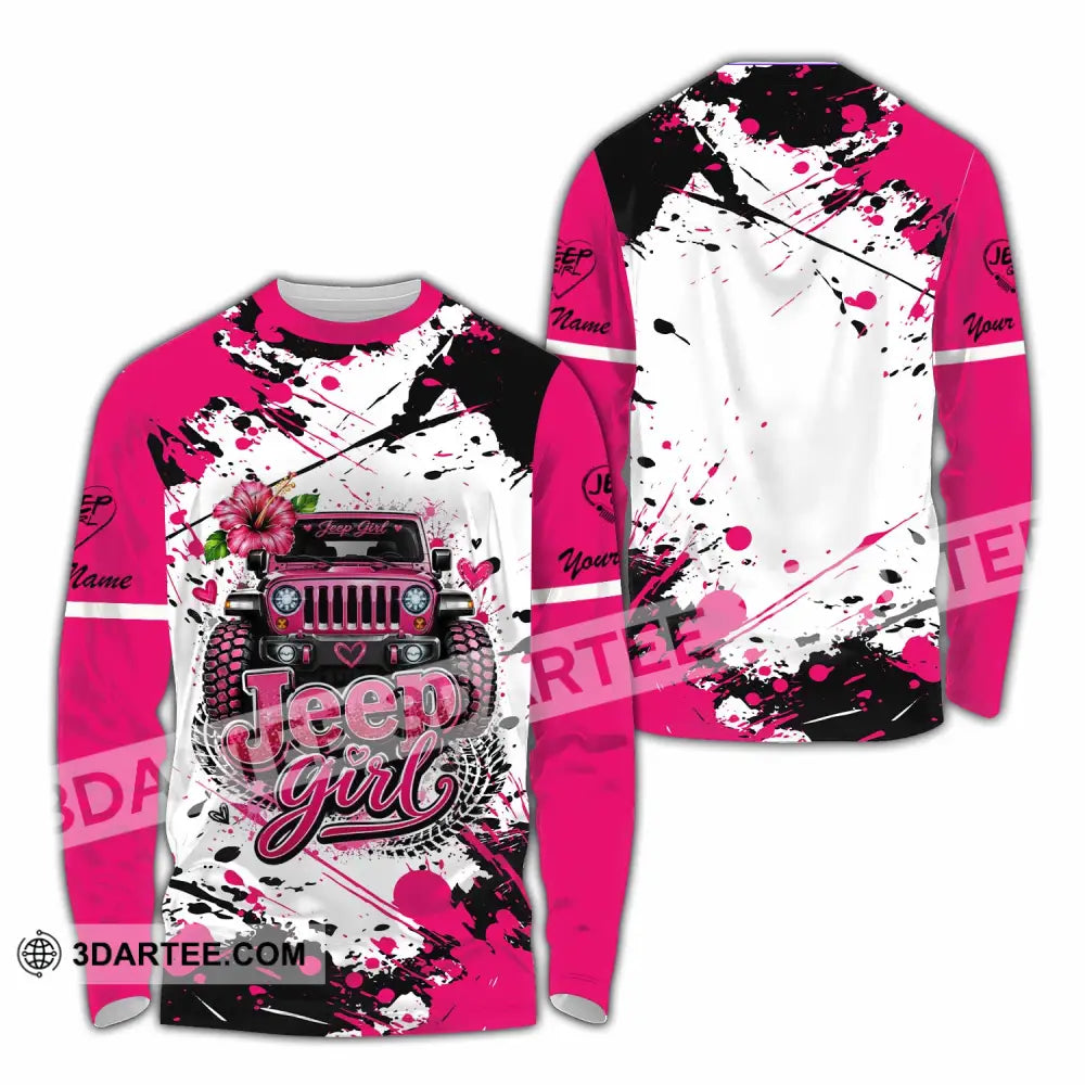 Women Shirt - Custom Jeep Girl Shirt - Long Sleeve Shirt / S - T-shirt
