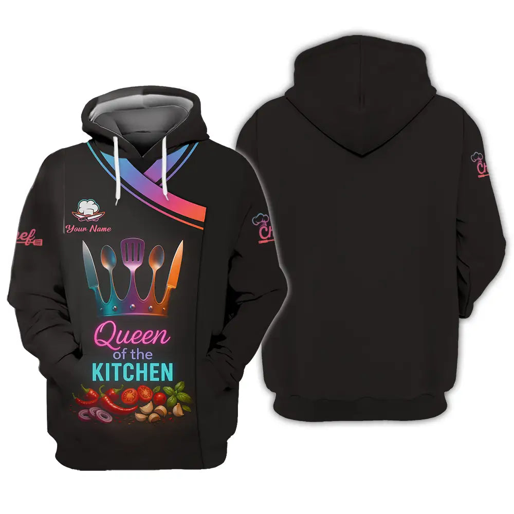Women Shirt - Custom Queen Of The Kitchen Master Chef Shirt Hoodie / S T-shirt