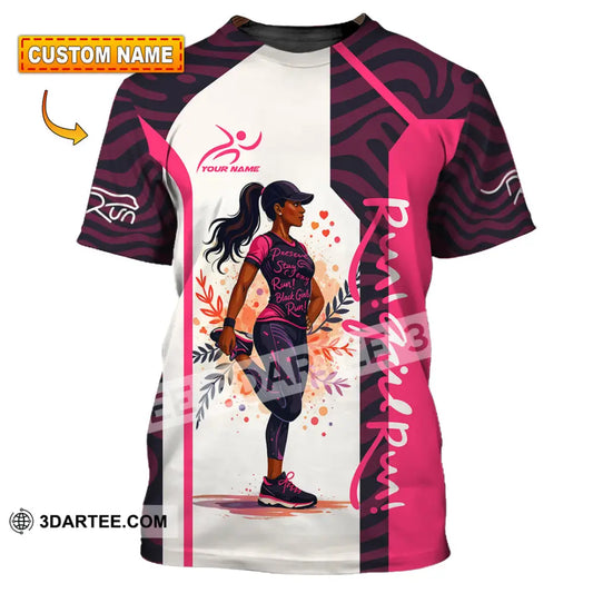 Women Shirt - Custom Run Girl Run 3D Shirt T-shirt