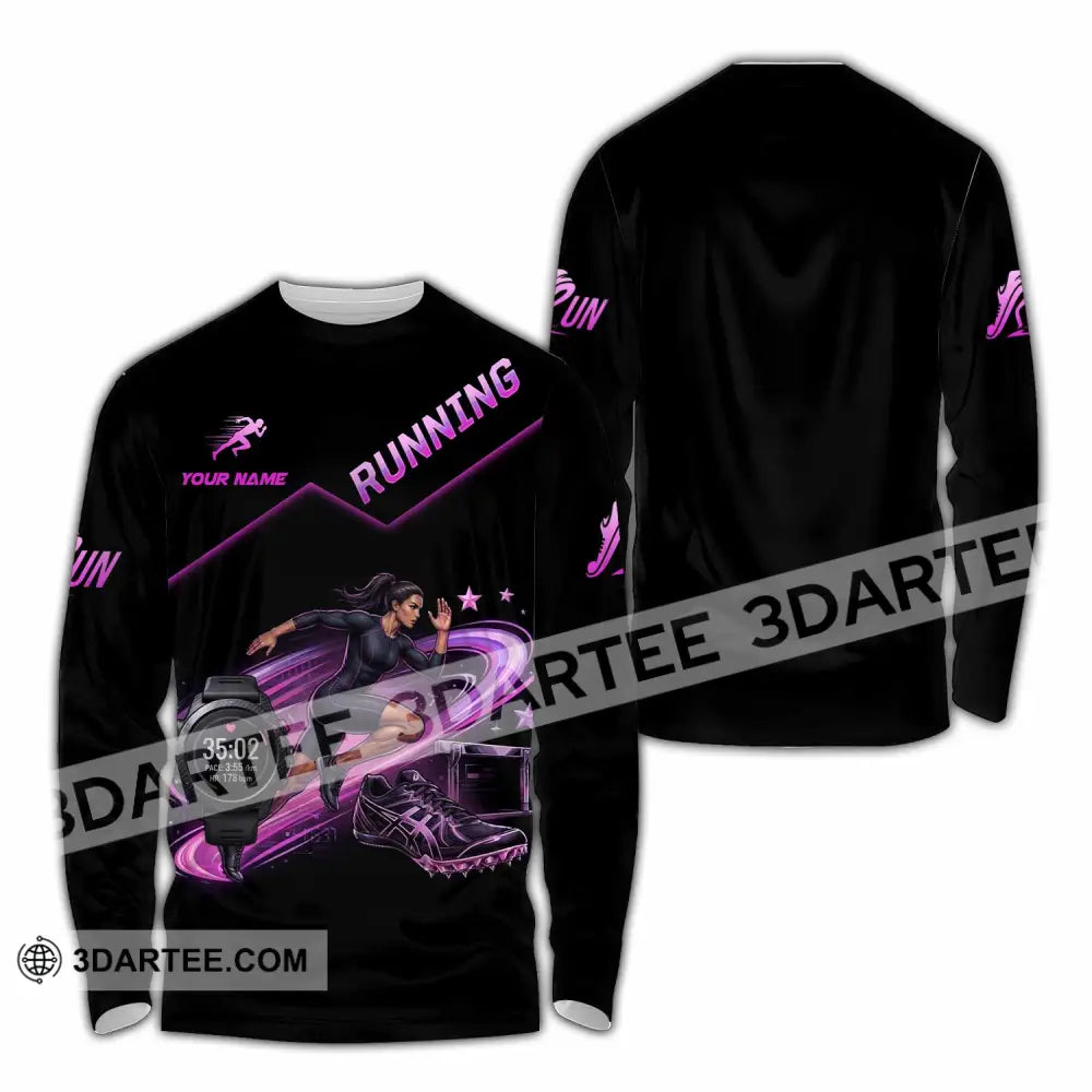 Women Shirt - Custom Running Shirt - Long Sleeve Shirt / S - T-shirt