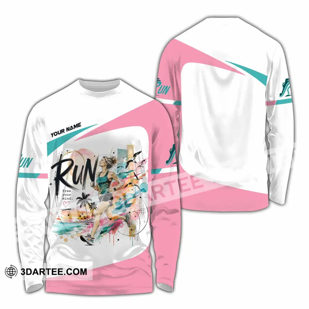 Women Shirt - Custom Running Shirt - Long Sleeve Shirt / S - T-shirt
