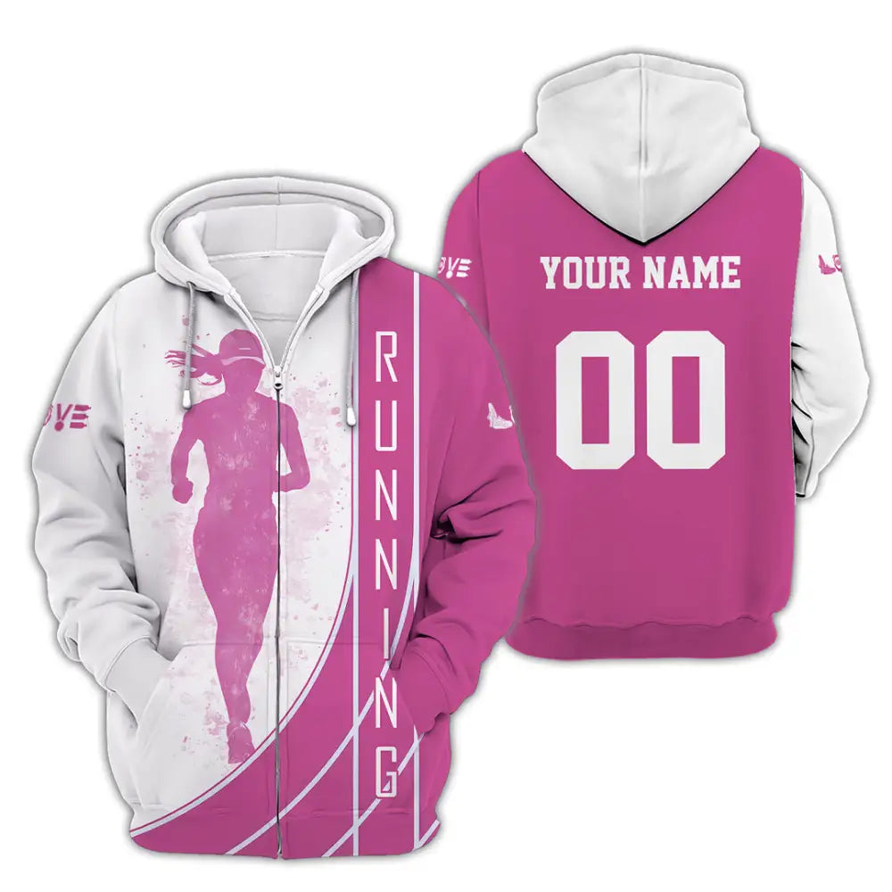 Women Shirt - Custom Running Lover Shirt Zipper Hoodie / S T-shirt