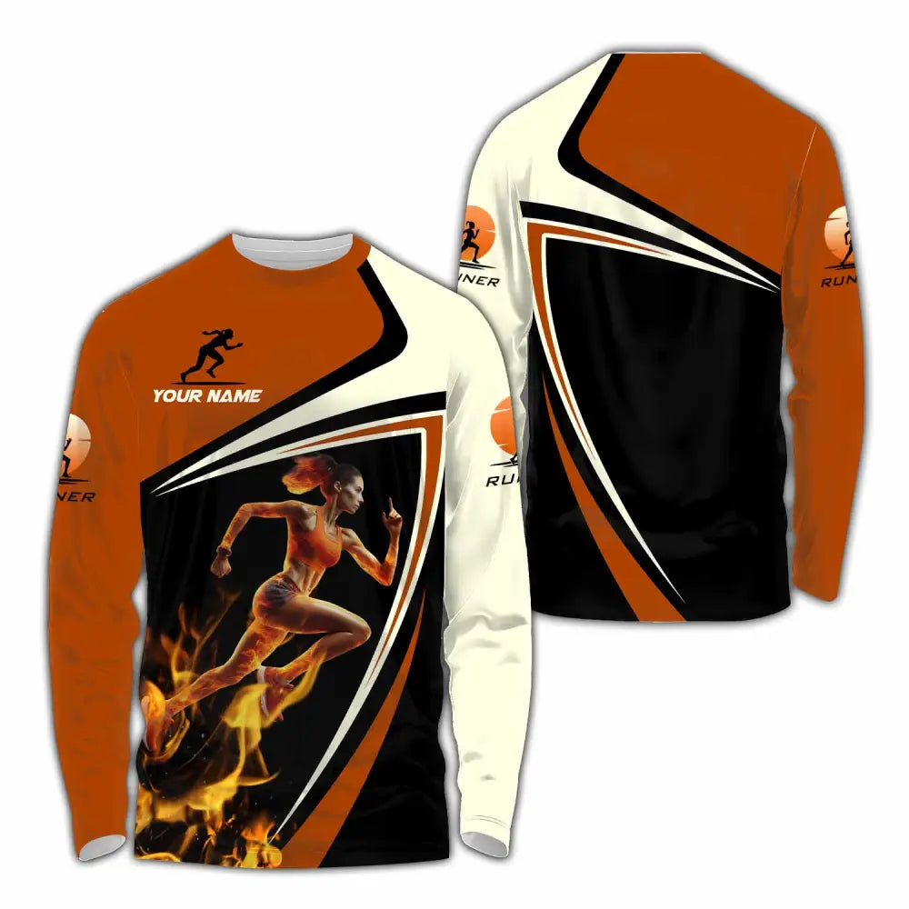 Women Shirt - Custom Running Women Runner Shirt Long Sleeve Shirt / S T-shirt