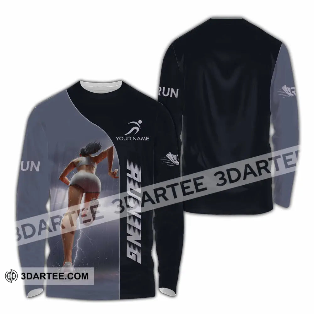 Women Shirt - Custom Running Sport Shirt Long Sleeve Shirt / S T-shirt
