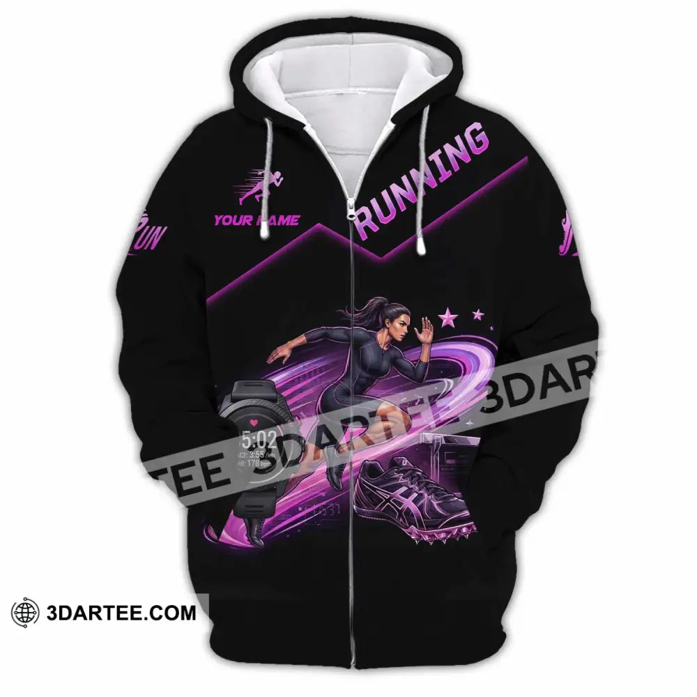 Women Shirt - Custom Running Shirt - Zipper Hoodie / S - T-shirt