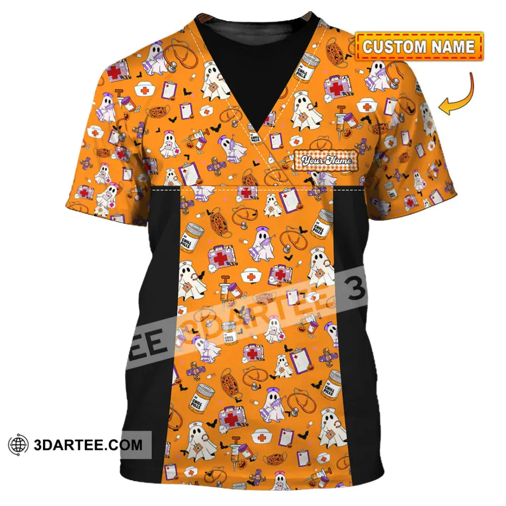 Women Shirt - Custom Scrubstar Fright Friends Halloween Shirt T-shirt