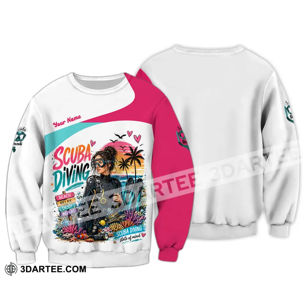 Women Shirt - Custom Scuba Diving Shirt - Long Sleeve / S - T-shirt