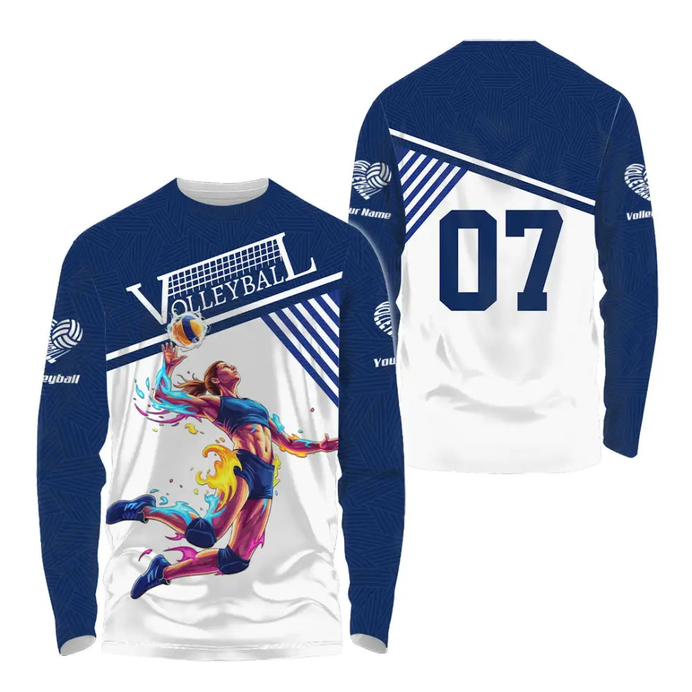 Women Shirt - Custom Volleyball Player Sport Shirt Long Sleeve Shirt / S T-shirt