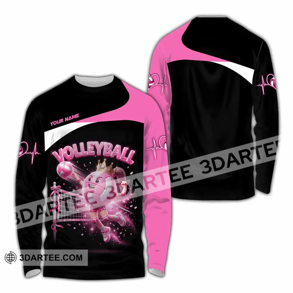Women Shirt - Custom Volleyball Queen Shirt - Long Sleeve Shirt / S - T-shirt
