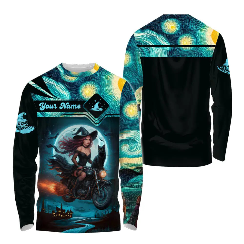 Women Shirt - Custom Witches Halloween Shirt Long Sleeve Shirt / S T-shirt