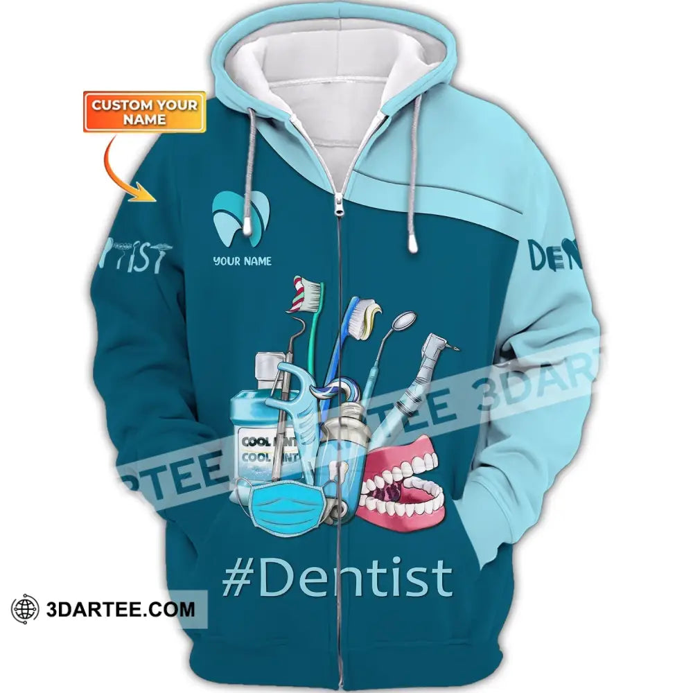 Women Shirt Dental Dentist Hoodie Sportwear Zipper / S T-Shirt