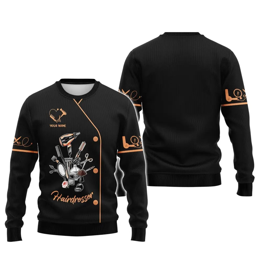 Women Shirt Hair Stylist Hairdresser Hoodie Sportwear T-Shirt