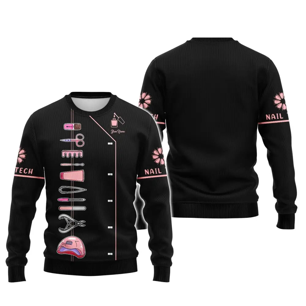 Women Shirt Nail Technician Tech Hoodie Sportwear T-Shirt