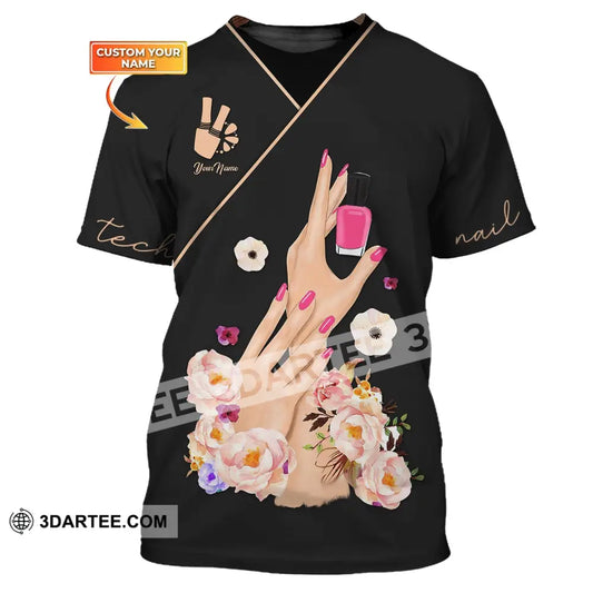 Women Shirt Nail Technician Tech Hoodie Sportwear T-Shirt / S