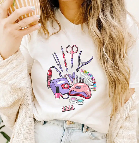 Women Shirt Nailtech T-Shirt For Nail Technicians T-Shirt