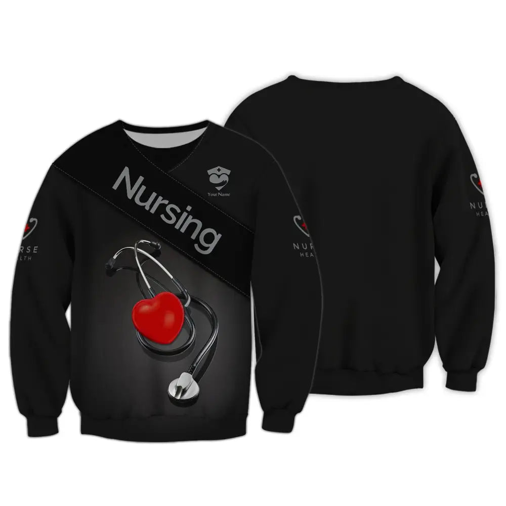 Women Shirt Nurse Life Nursing Hoodie Sportwear Long Sleeve / S T-Shirt