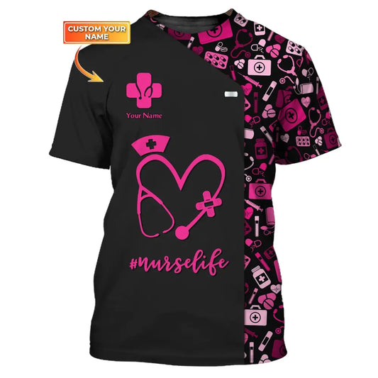Women Shirt Nurse Life Nursing Hoodie Sportwear T-Shirt / S