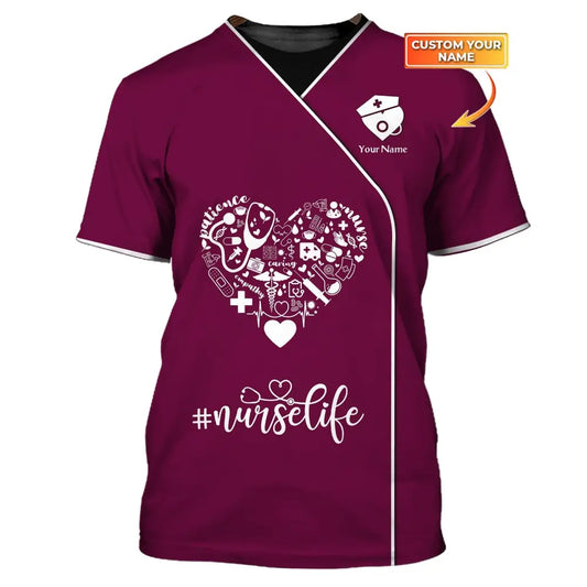 Women Shirt Nurse Life Nursing Hoodie Sportwear T-Shirt / S