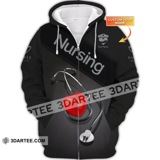 Women Shirt Nurse Life Nursing Hoodie Sportwear Zipper / S T-Shirt