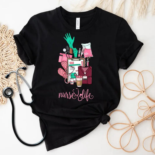 Women Shirt Nurse Life Nursing T-Shirt T-Shirt