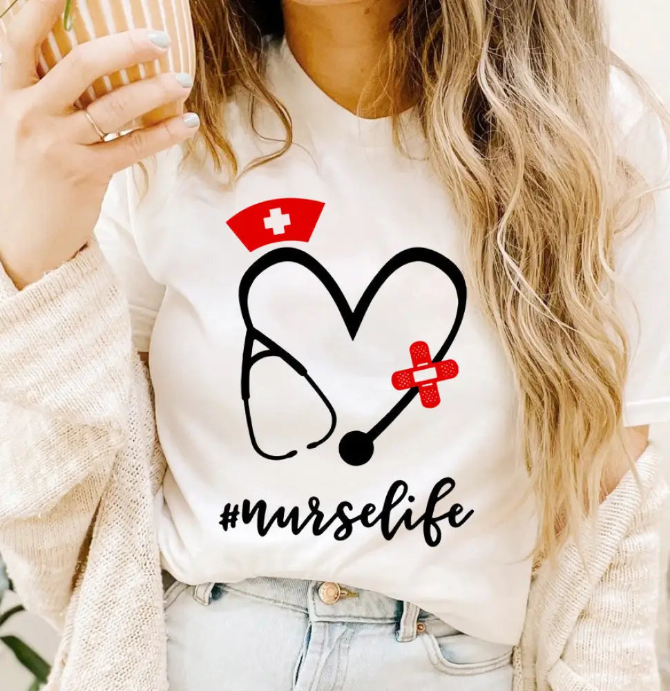 Women Shirt Nurse Life Nursing T-Shirt T-Shirt