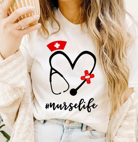 Women Shirt Nurse Life Nursing T-Shirt T-Shirt