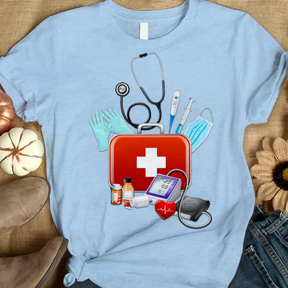 Women Shirt Nursing T-Shirt For Nurses T-Shirt / Blue S