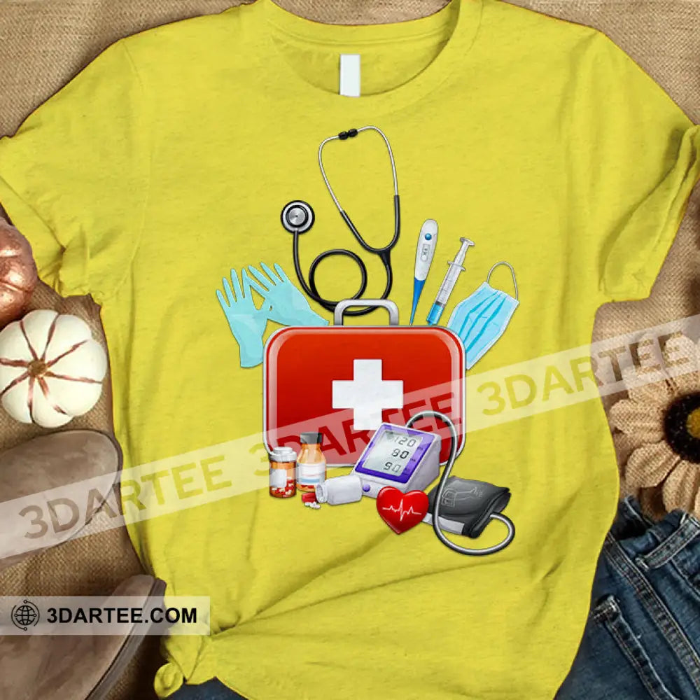 Women Shirt Nursing T-Shirt For Nurses T-Shirt / Yellow S