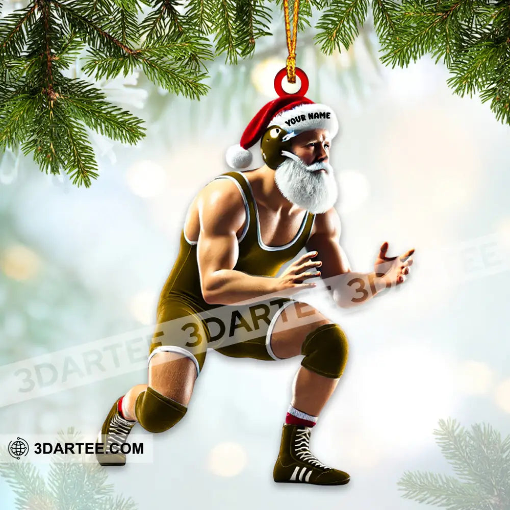 Wrestler Santa Home Decor Christmas Ornament Personalized Ornament Ornament