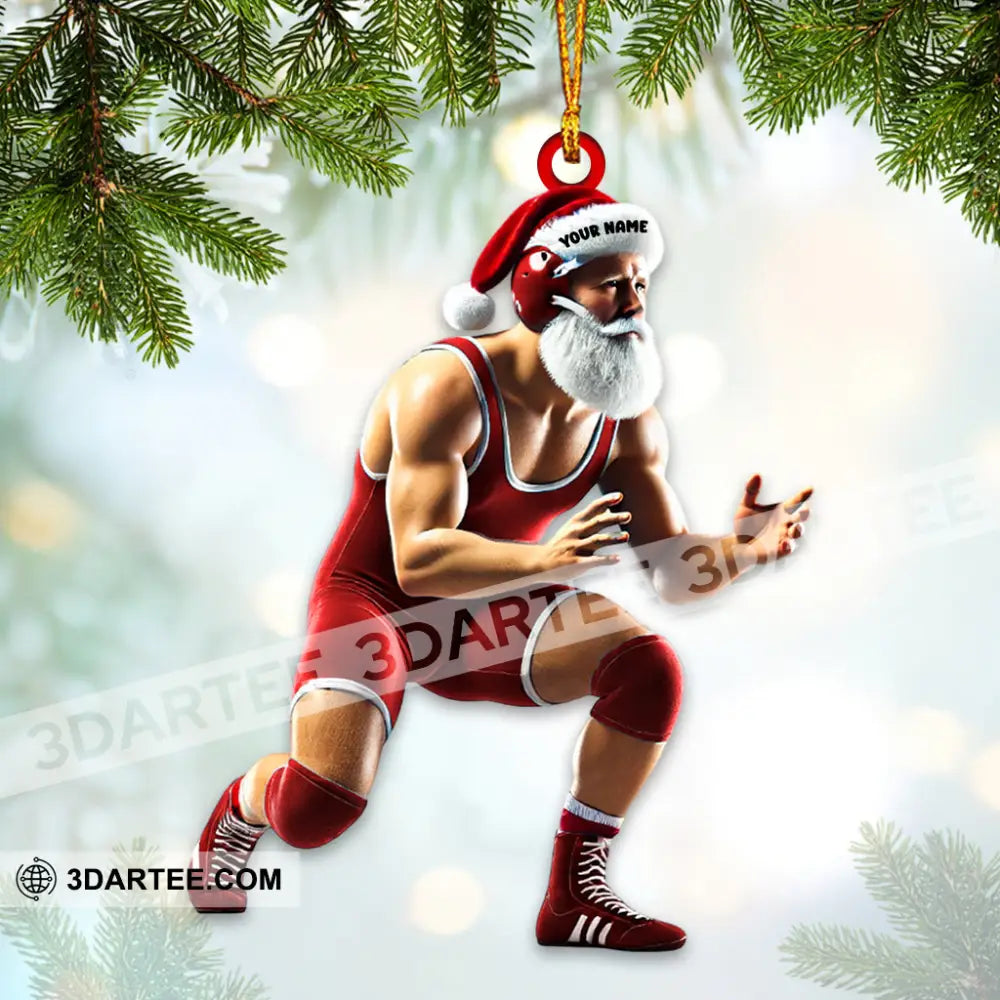 Wrestler Santa Home Decor Christmas Ornament Personalized Ornament Ornament