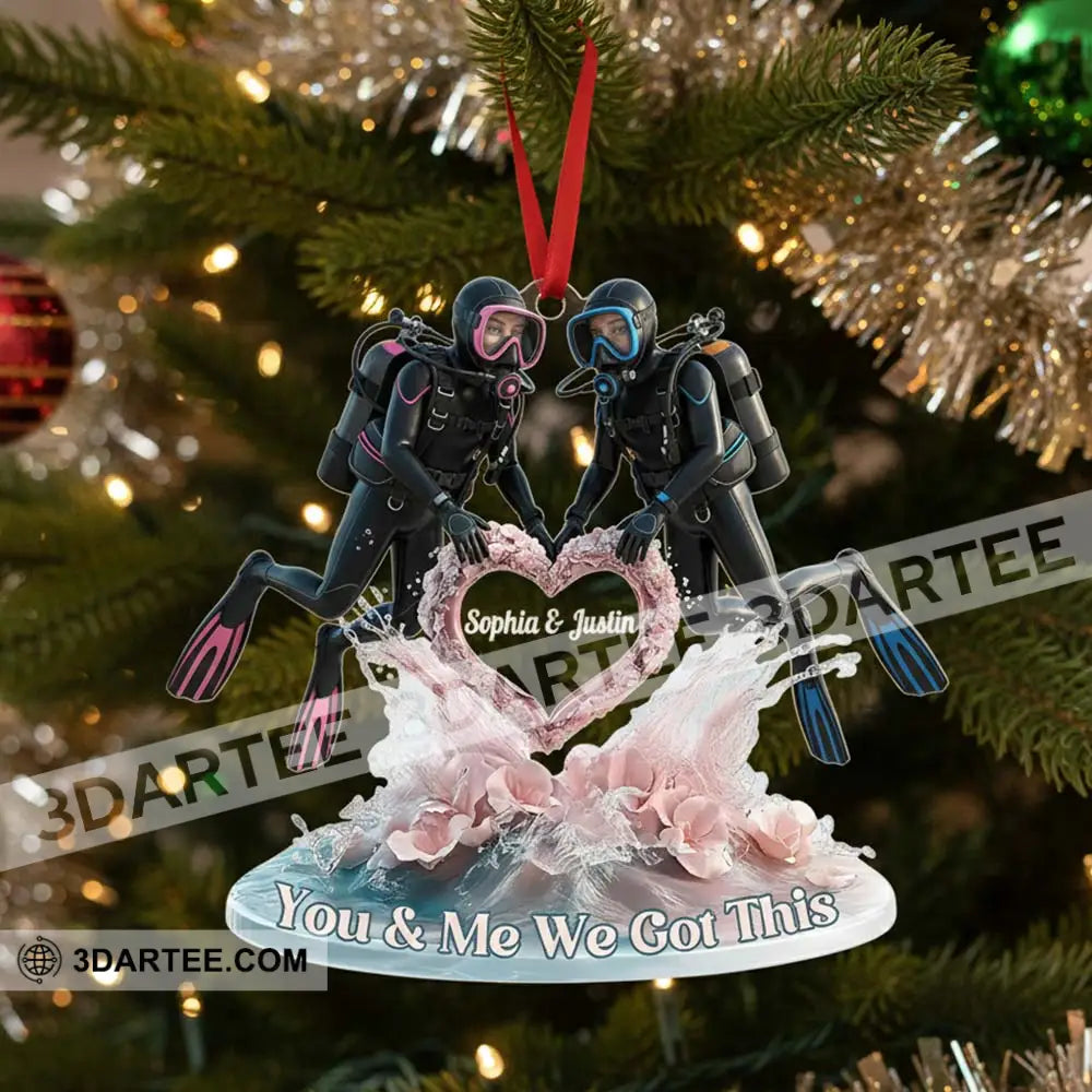 You And Me We Got This Diving Couple Home Decor Christmas Ornament Personalized Ornament Ornament